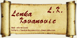 Lenka Kovanović vizit kartica